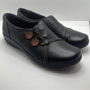 Clarks Evianna Secure Black shoes Sz‎ 8M